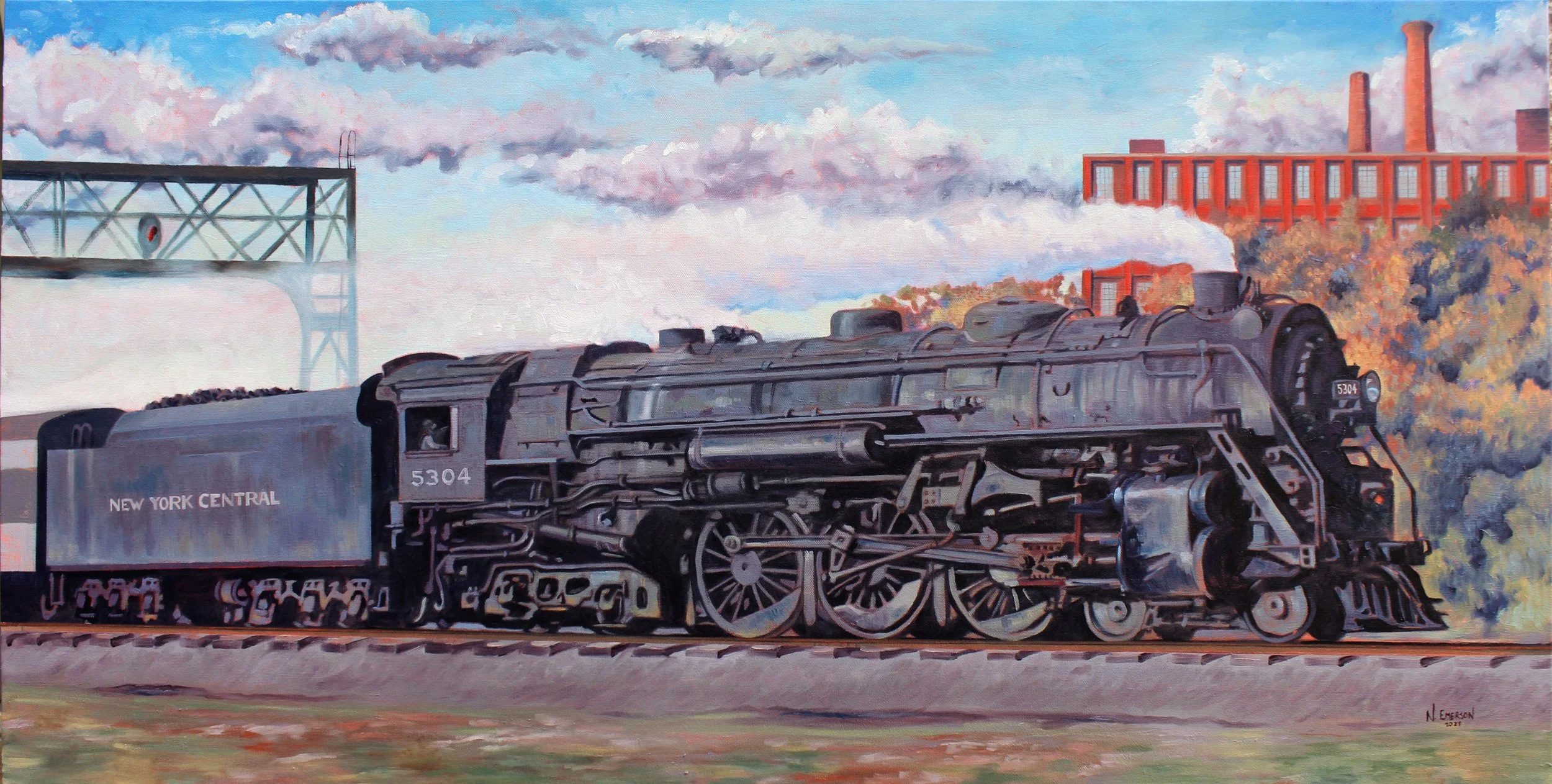 Hudson, Flying Through (24'x48")