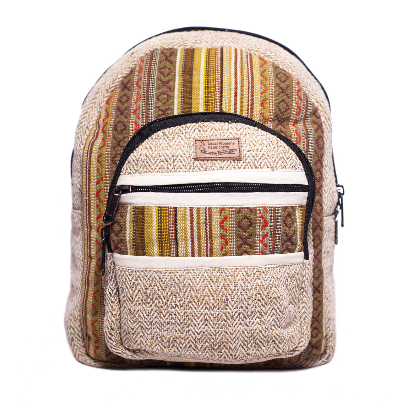 Handloomed Cotton Hemp Backpack