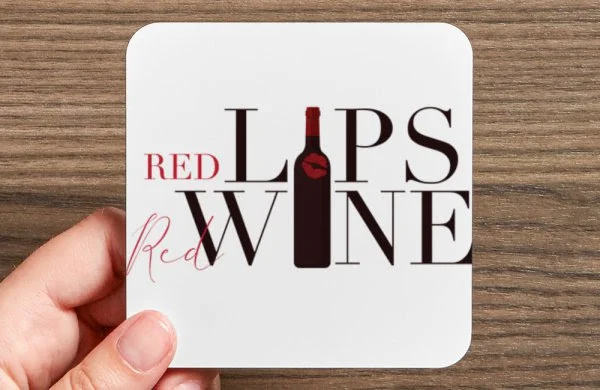 Red Lips Red Wine Coasters