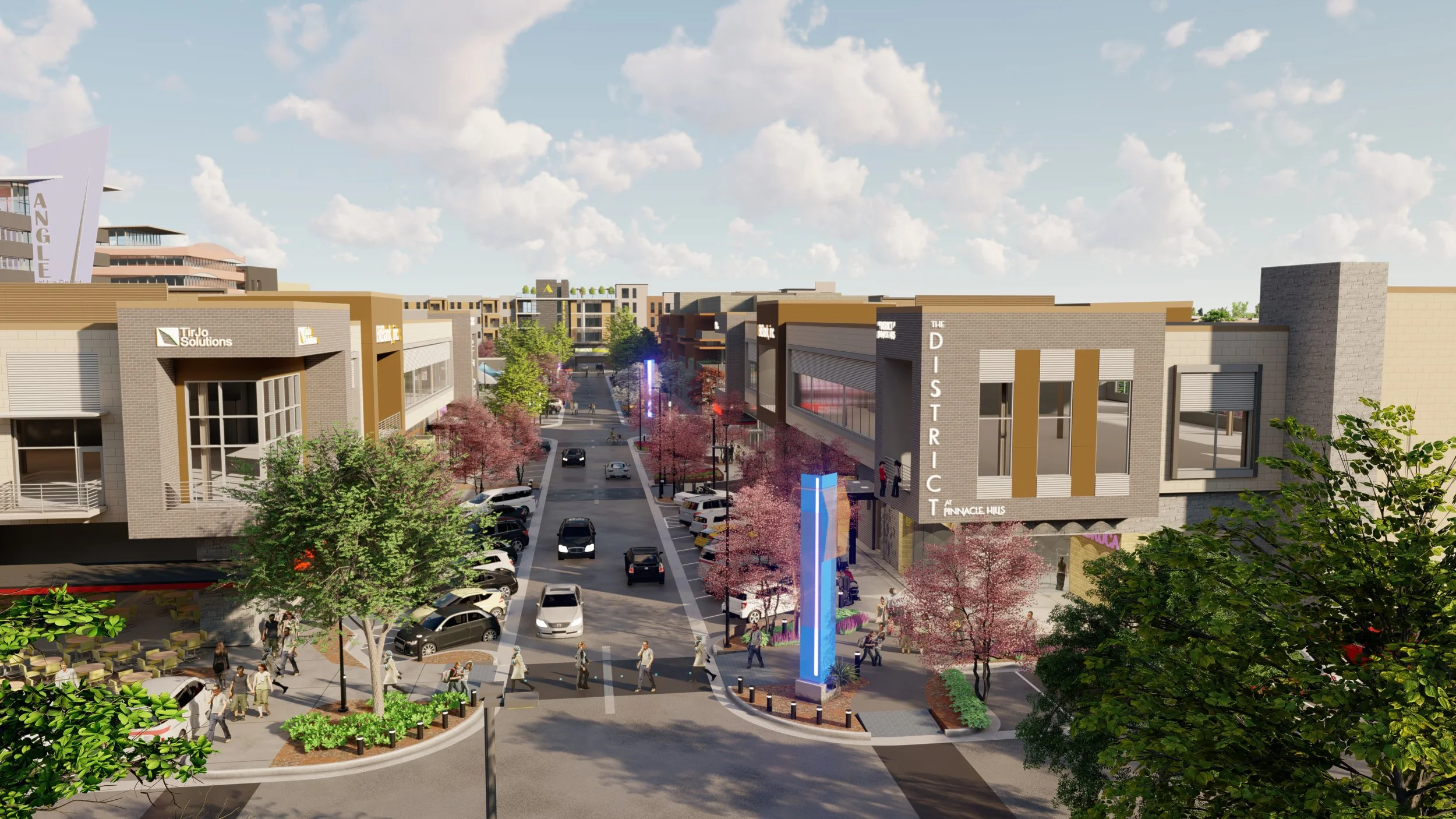The District seeks to create a true walkable, mixed-use neighborhood in Rogers, conjoining residential, commercial and entertainment amenities with the nearby trails system.