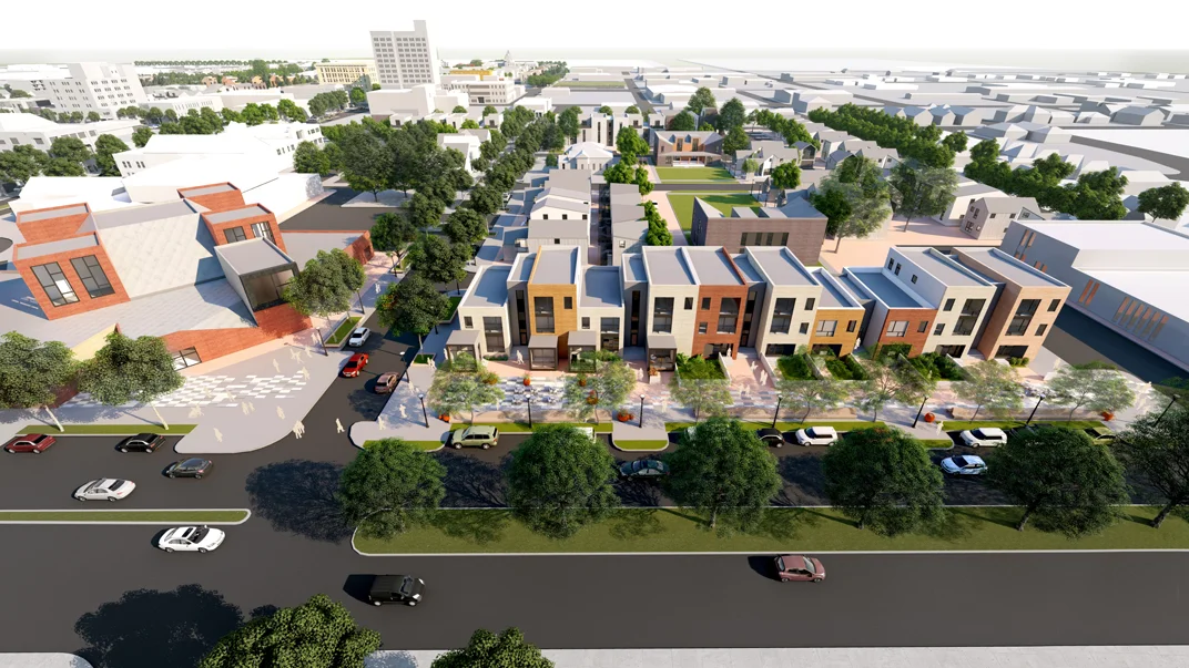 Pine Bluffís Downtown Master Plan calls for radically redesigned housing options providing walkable access to downtown amenities.