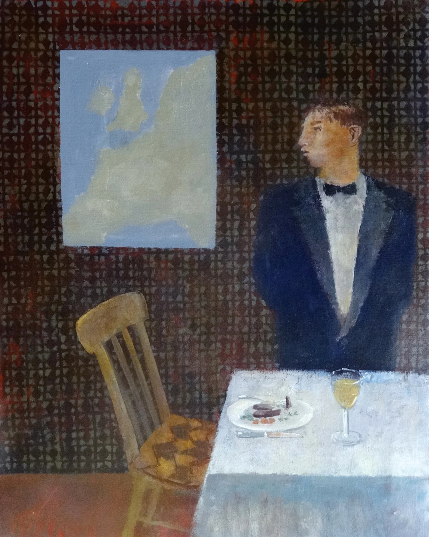 Waiter, oil, 66x51cm