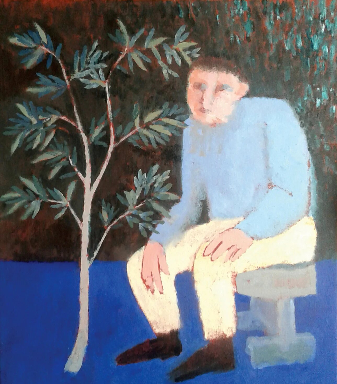 Man Looking at a Tree , oil, 70x60cm