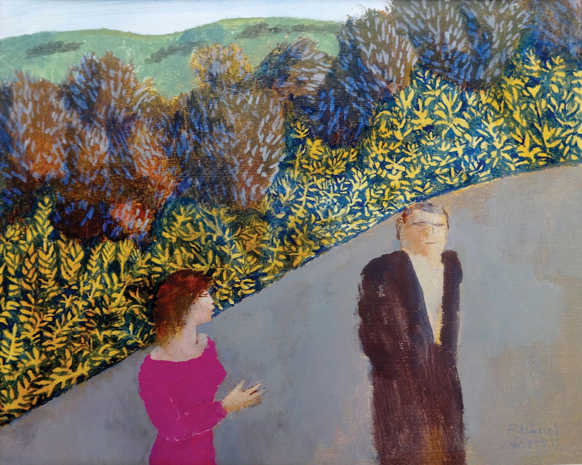 The Path Leading to the House , acrylic, 19x23cm