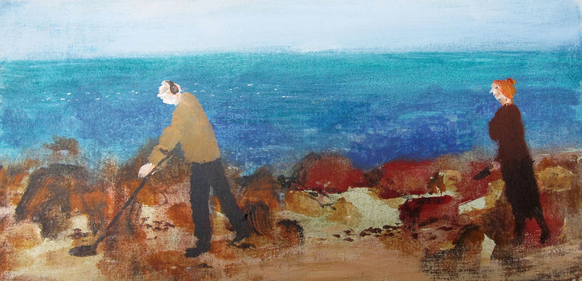 Metal Detector , acrylic, 25x49cm