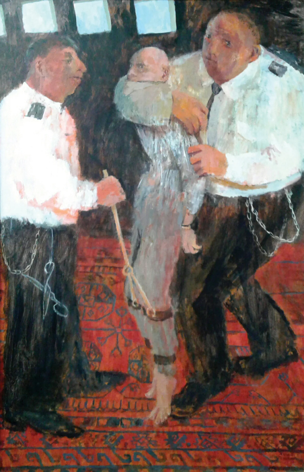 A Dance on an Afghan Carpet , acrylic, 122x80cm
