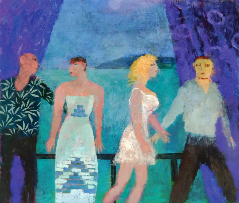 The Start of the Evening , acrylic, 27x32cm