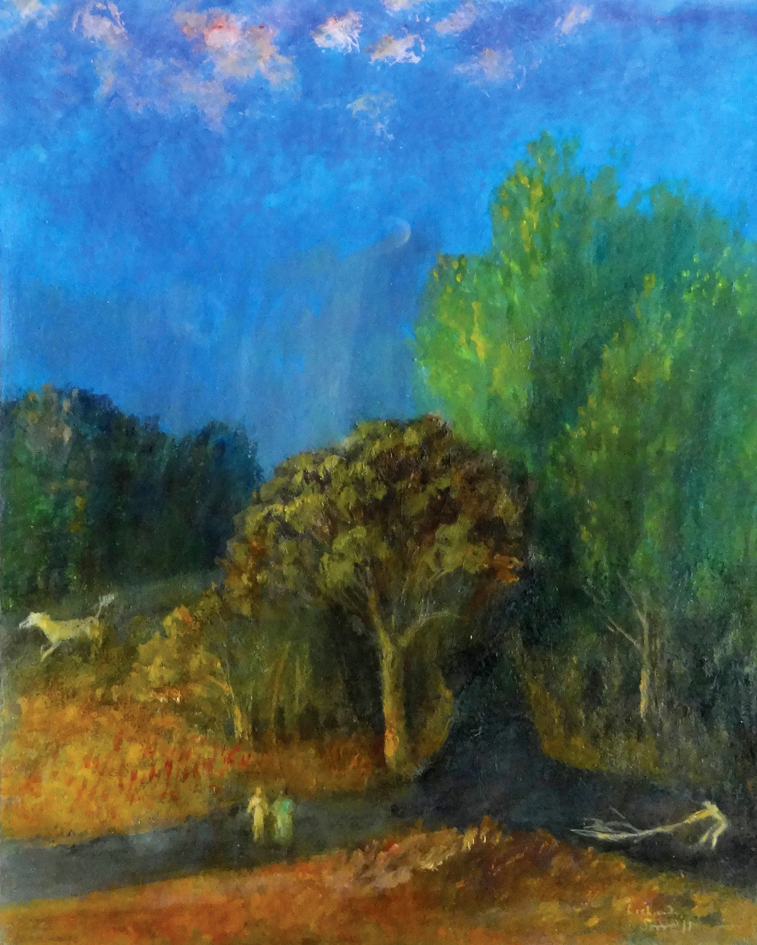 A White Horse , acrylic, 29x25cm 