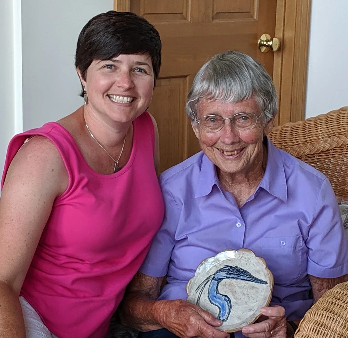 Granny Pat and I at her 90th birthday celebration. She always looks lovely in her blue!