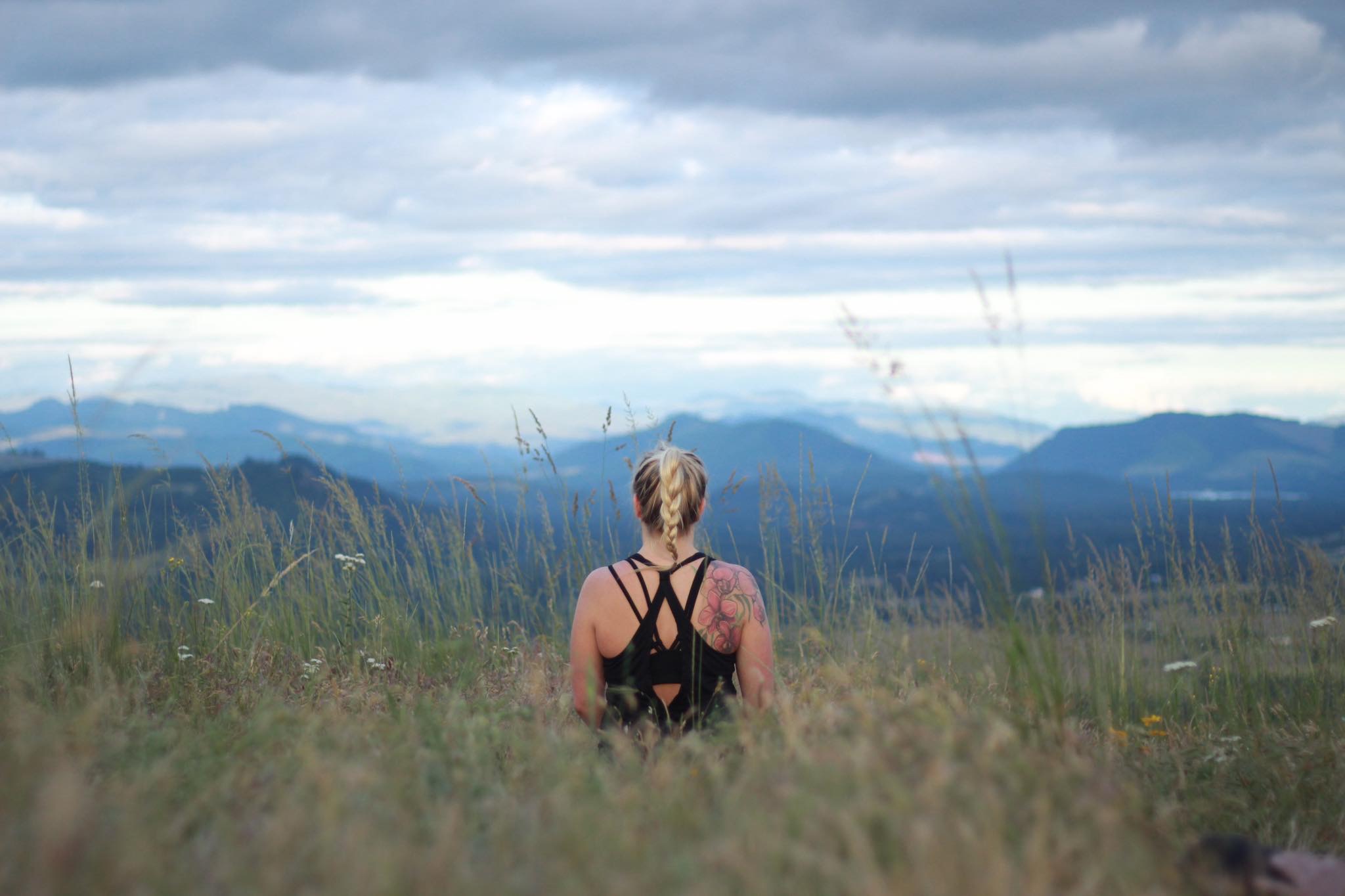 Brittany gazes at all the beauty nature provides on Mt. Pisgah in Eugen, OR.