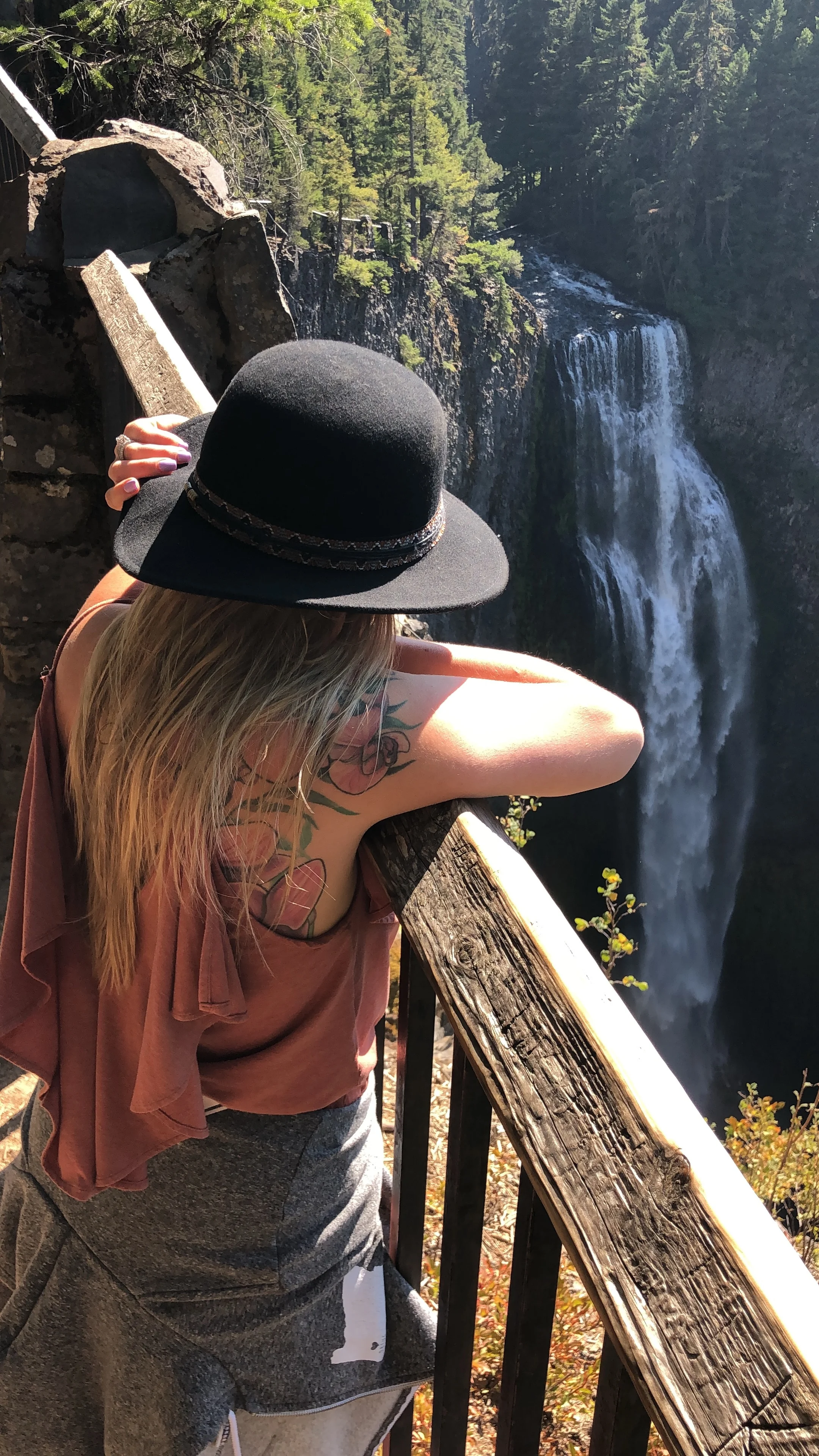 Sometimes changing your environment by getting out in nature can aid you in breaking negative thought patterns. Brit at Salt Creek Falls in OR.