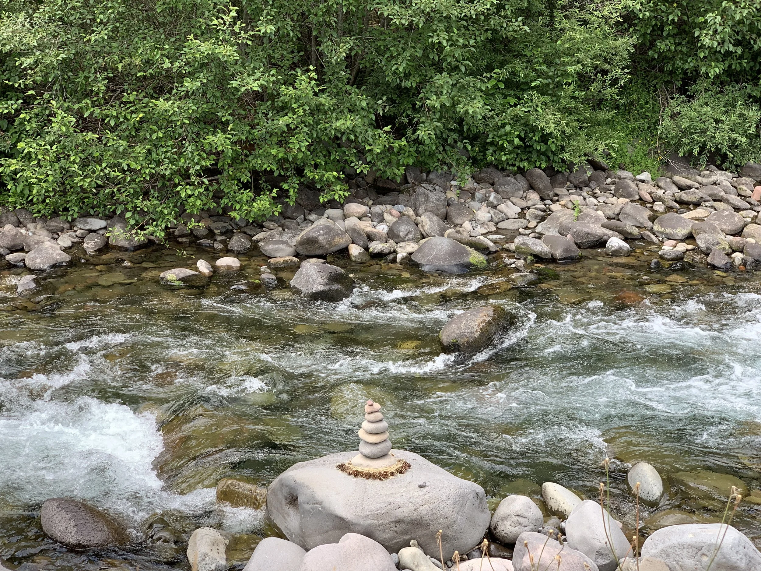 One of many cairns found on the Breitenbush property. A symbol of balance, simplicity, spirituality, peace, prayer, patience, direction, priority, and play.