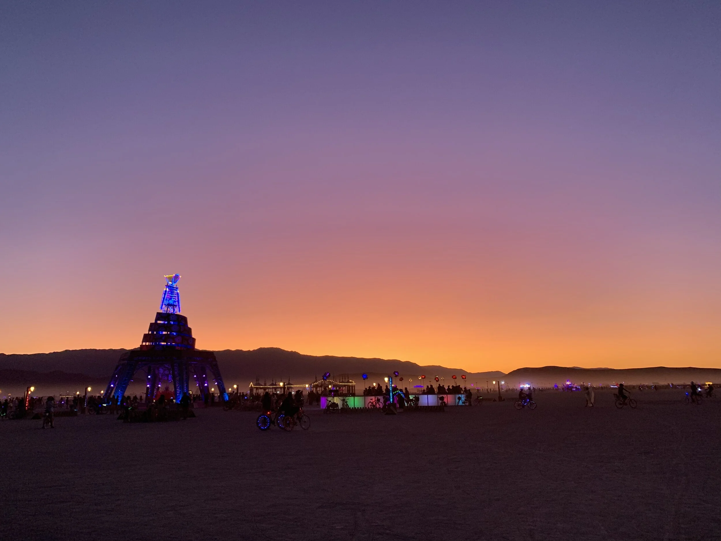 The sunrises and sunsets at Burning Man are not to be missed!