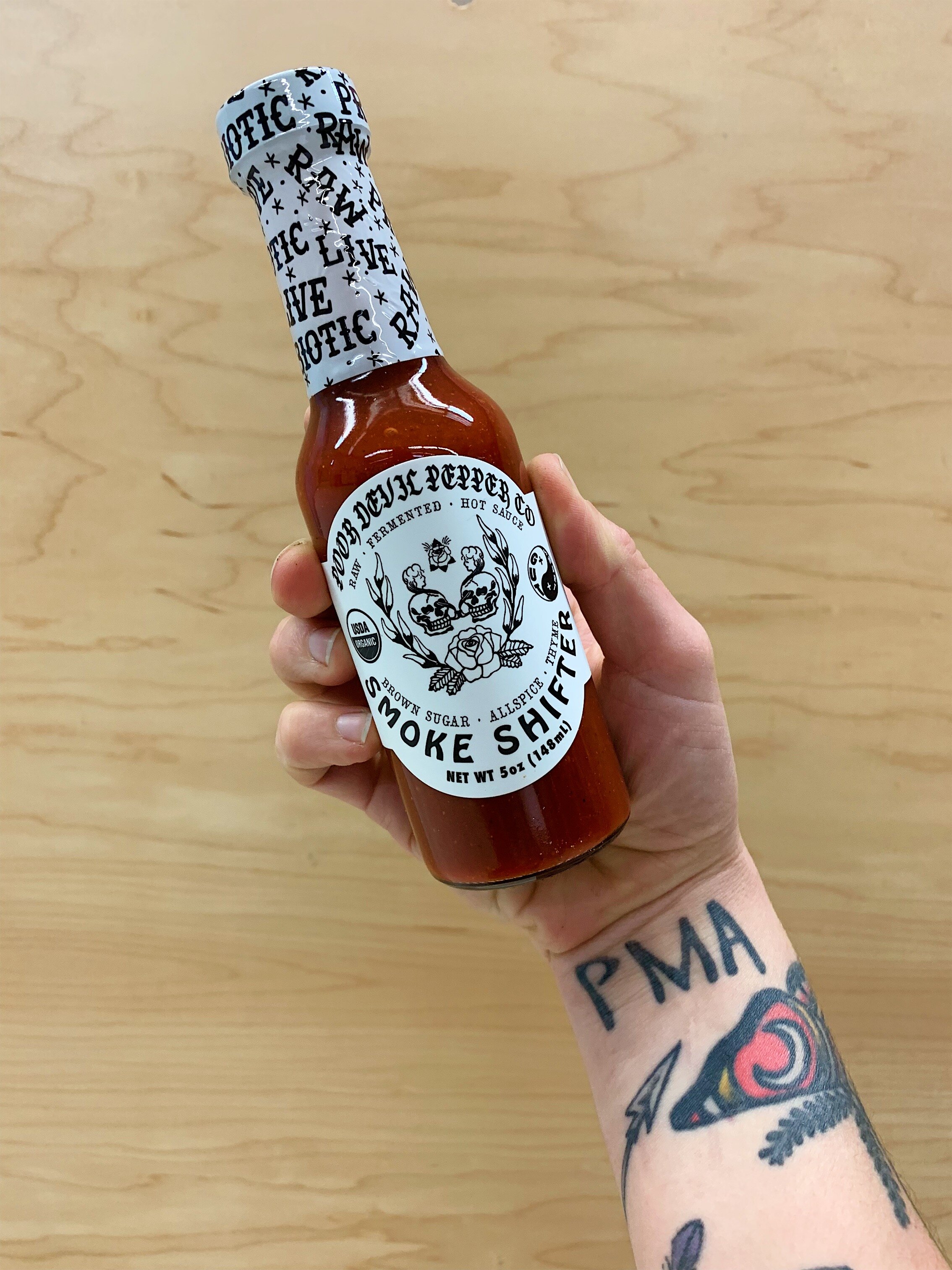 Smoke Shifter/ a sweet & spicy sauce with a depth of flavor. it started as a jerk style but turned out to be an entirely different beast of a sauce.