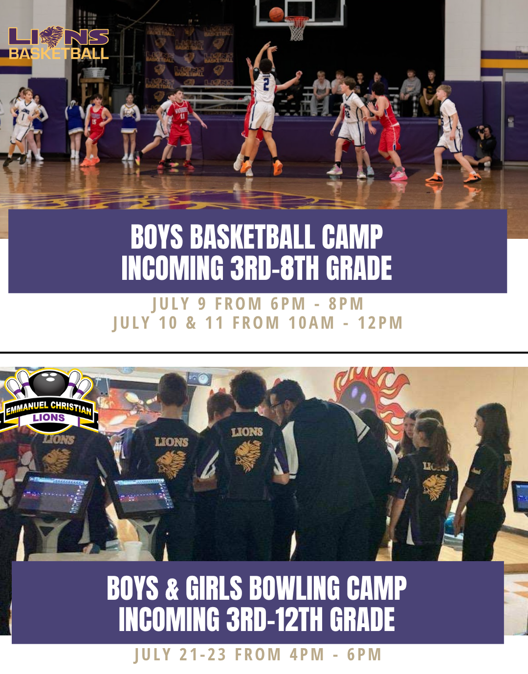 2026 ATHLETIC SUMMER CAMPS REGISTRATION