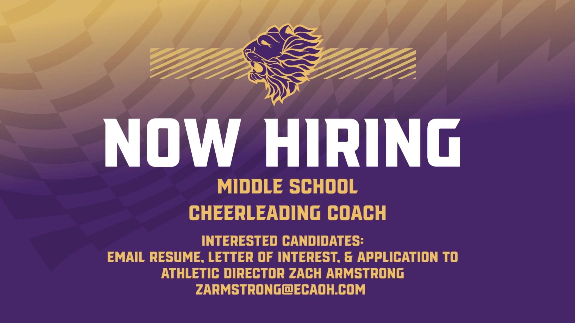 MIDDLE SCHOOL CHEERLEADING COACH