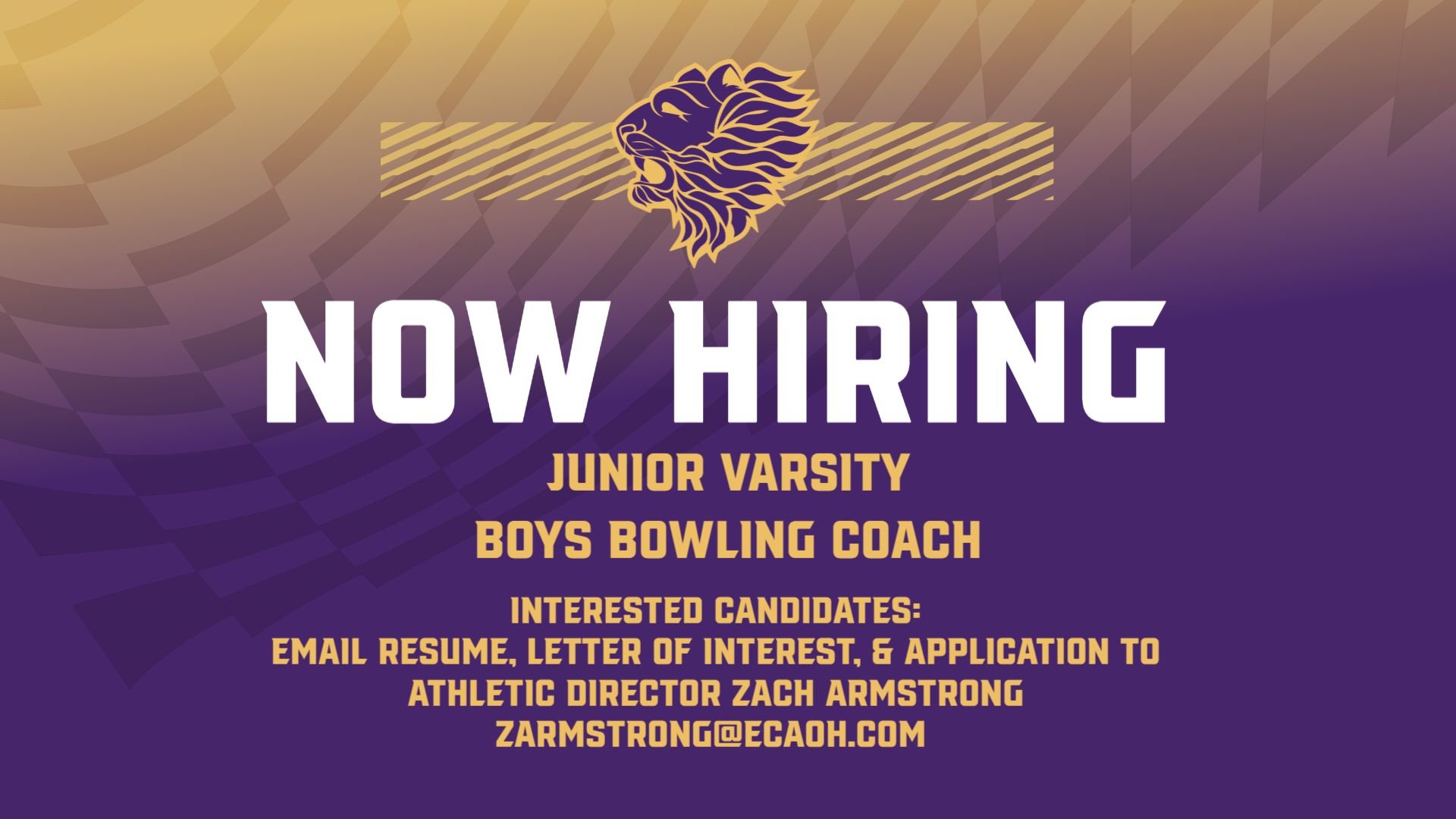JUNIOR VARSITY BOYS BOWLING COACH