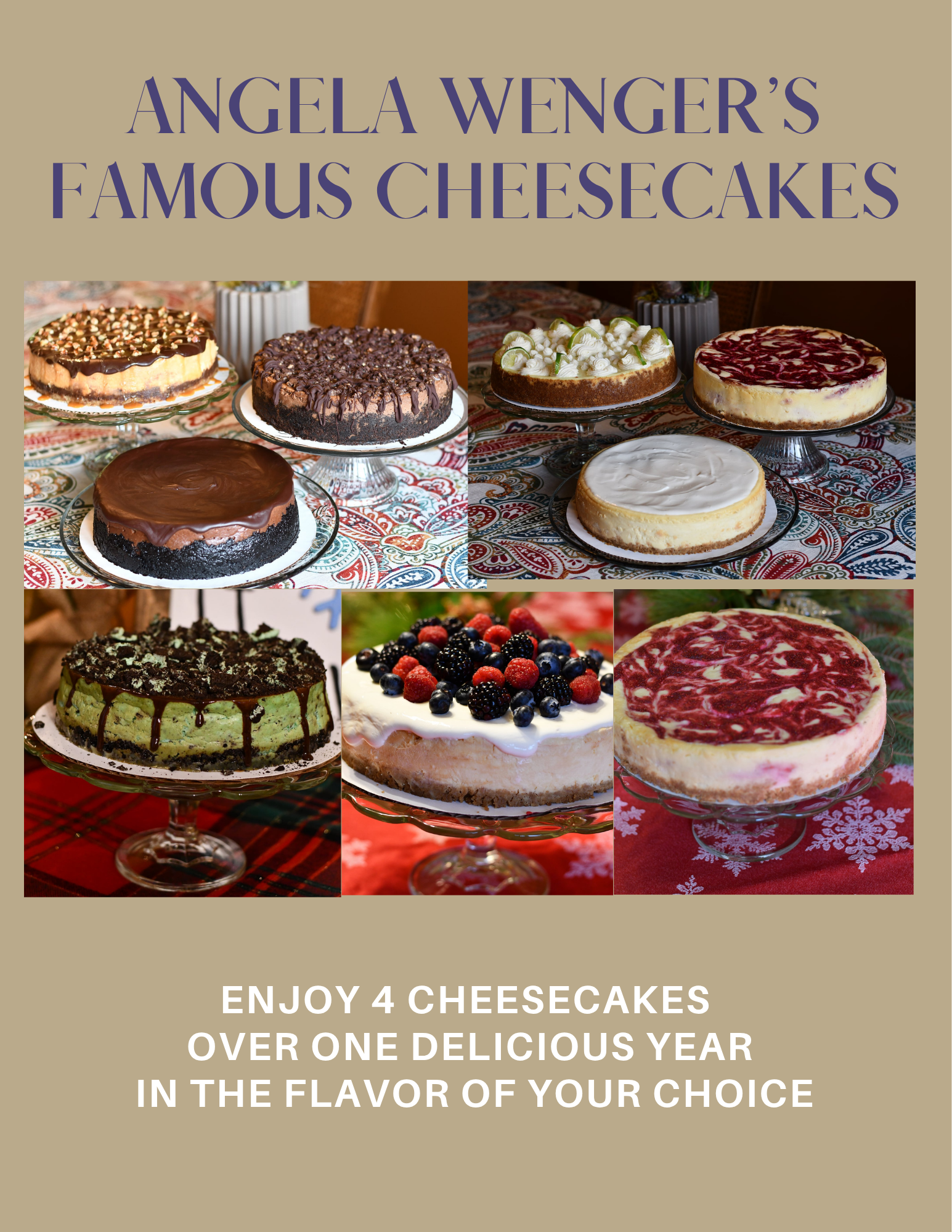 A Year of Angela Wenger's Famous Cheesecakes