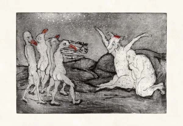 Ethcing reproduced as glicée print on parchment, 2015