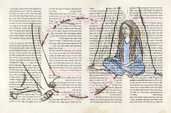 Linocut & Scribal ink on parchment, 2008