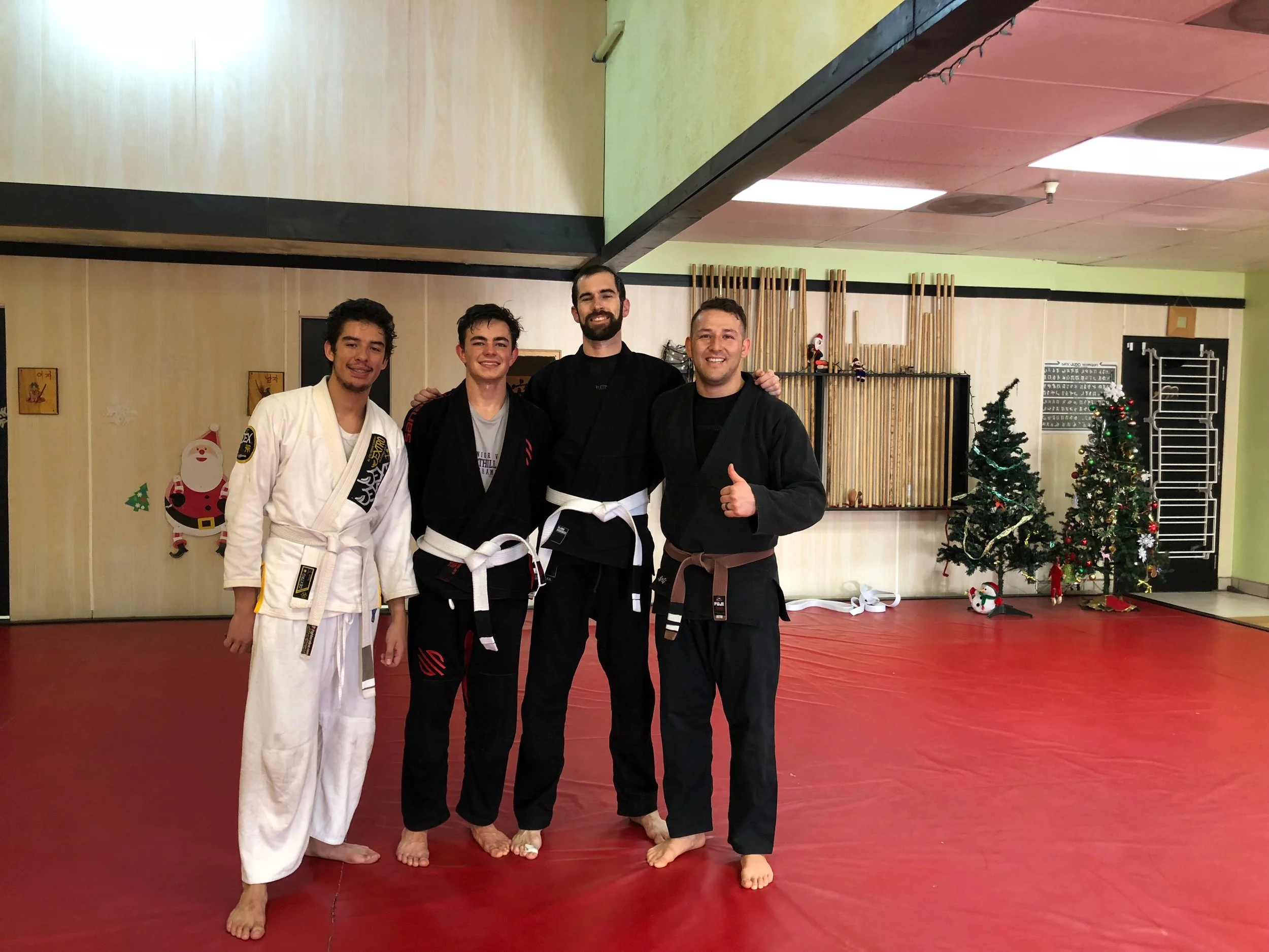 💥 💥 💥 Extremely proud to have awarded our first stripes to Kelvin 🥋, Bobby 🥋 , and Darren 🥋 , who stayed after class to demonstrate mastery over our “Beginners Study Guide.” Many of our other students are right there(or getting close) as well. Video coming soon. Way to go guys!!! 💪 #jiujitsuforeverybody