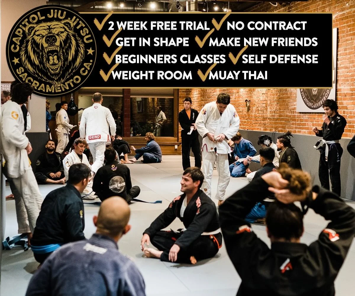 Check of those New Year&rsquo;s resolutions @capitoljiujitsusacramento ! We offer a 2 week free trial and no contracts at 2 locations. Sign up at www.capitoljiujitsu.com