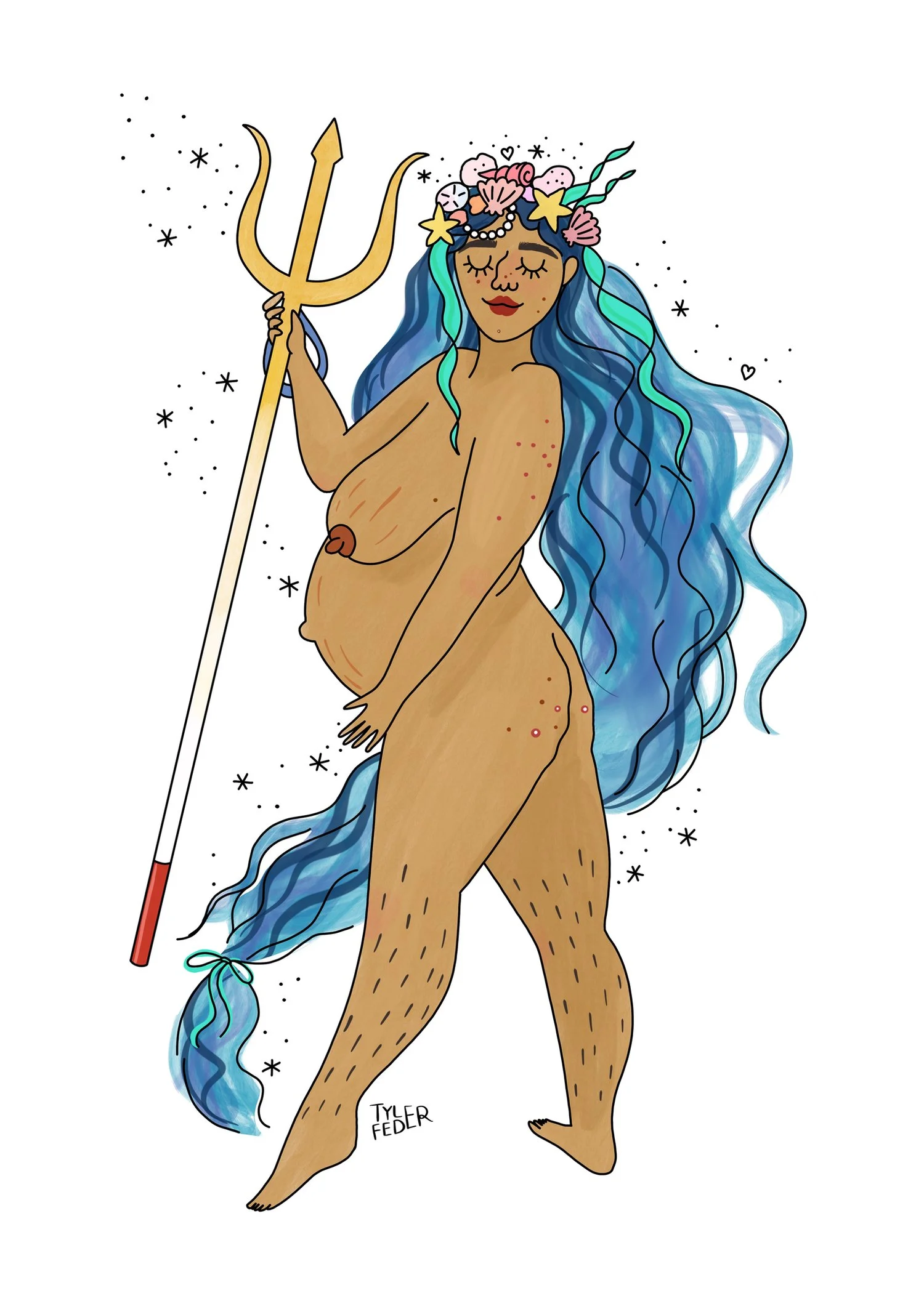 Amphitrite, personification of the sea and goddess of calm waters and safe passage through storms