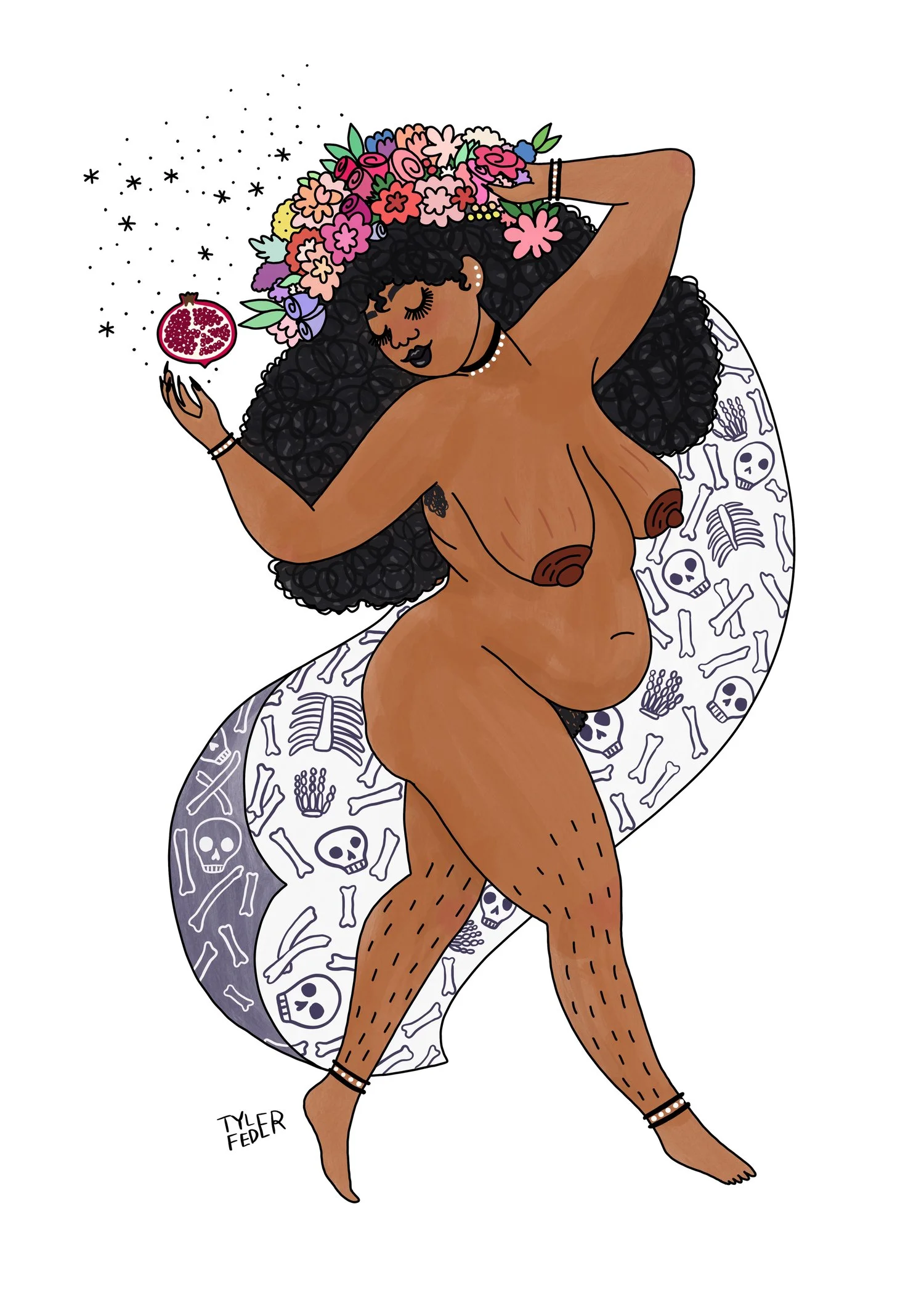 Persephone, goddess of spring and queen of the underworld