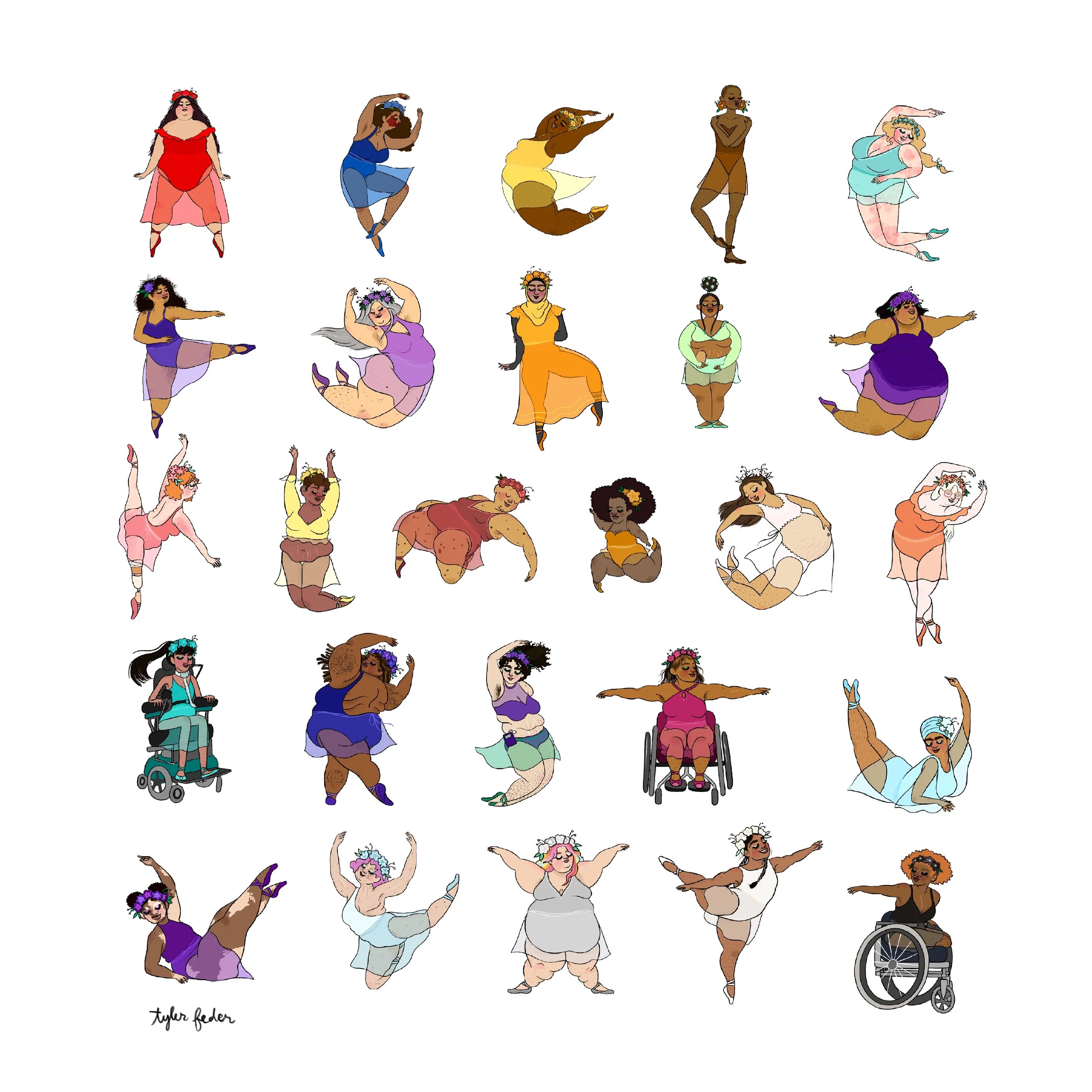 The complete alphabet! If you squint, you might be able to make out the letters :)