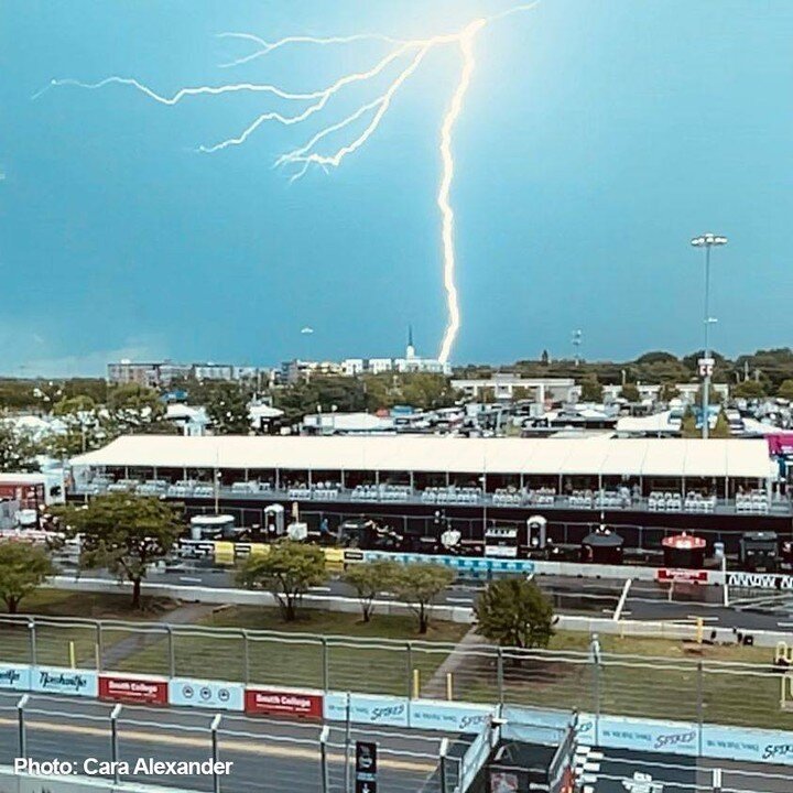 Striking photo of the lightning that delayed a portion of the Music City Grand Prix in Nashville this past weekend. If you're responsible for YOUR event's weather action plans, be sure to download a copy of ANSI ES1.7 - Severe Weather Preparedness, d