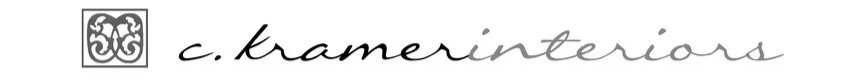 Logo with decorative emblem and cursive text reading 'c. kramerinteriors'.