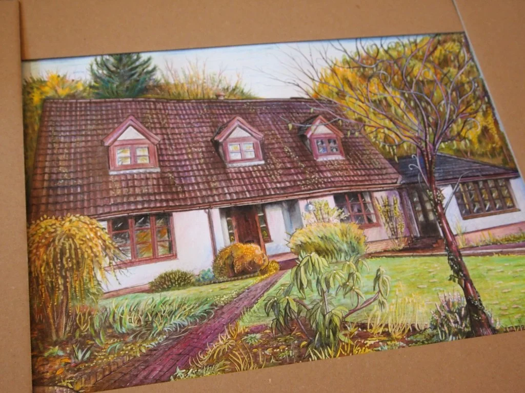 "Moving House" A3 Coloured Pencil Drawing Commission