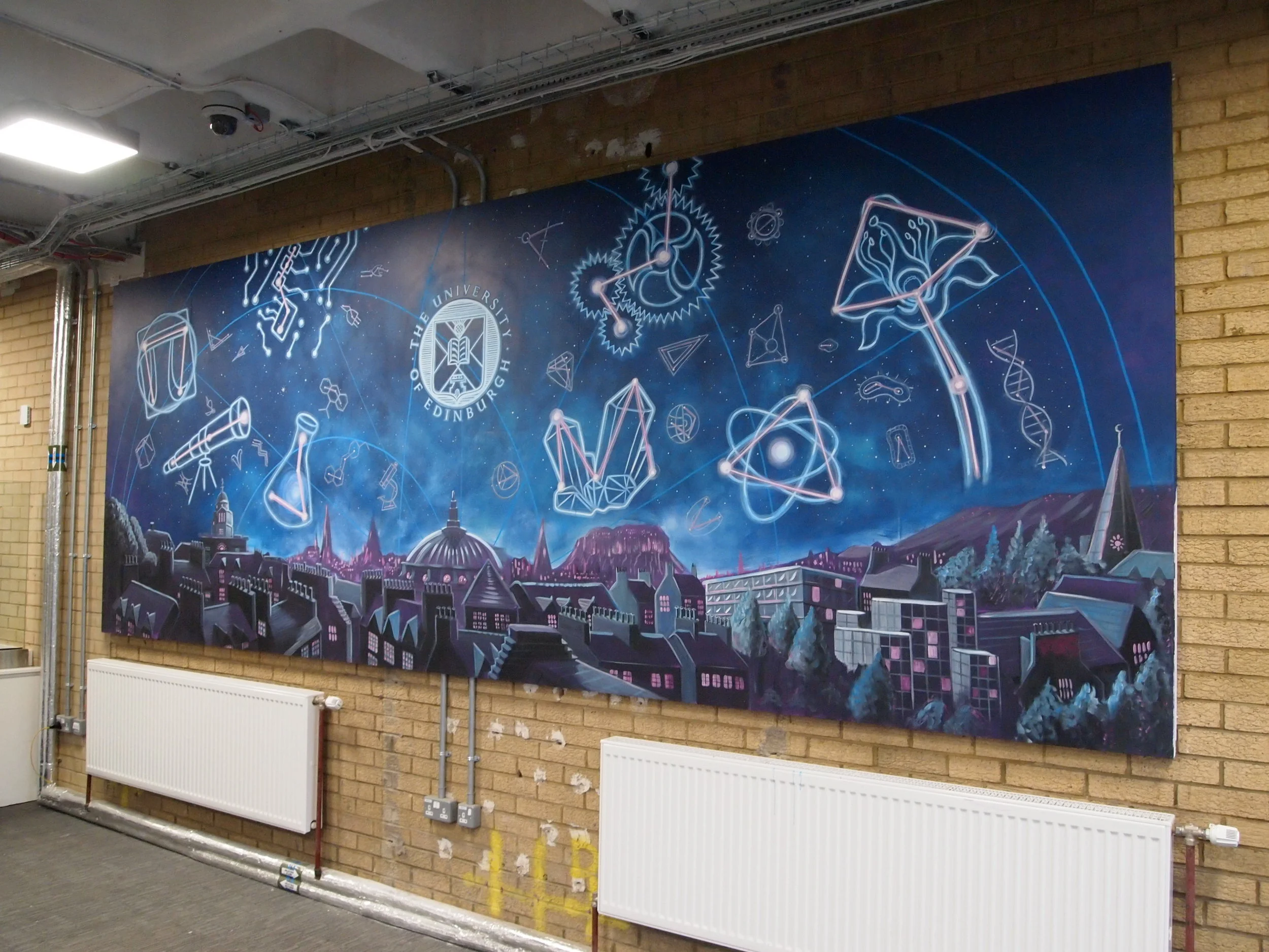 "Edinburgh University Mural" Collaborated Painting with Calum Carr, Shona Hardie and Tom Raitt