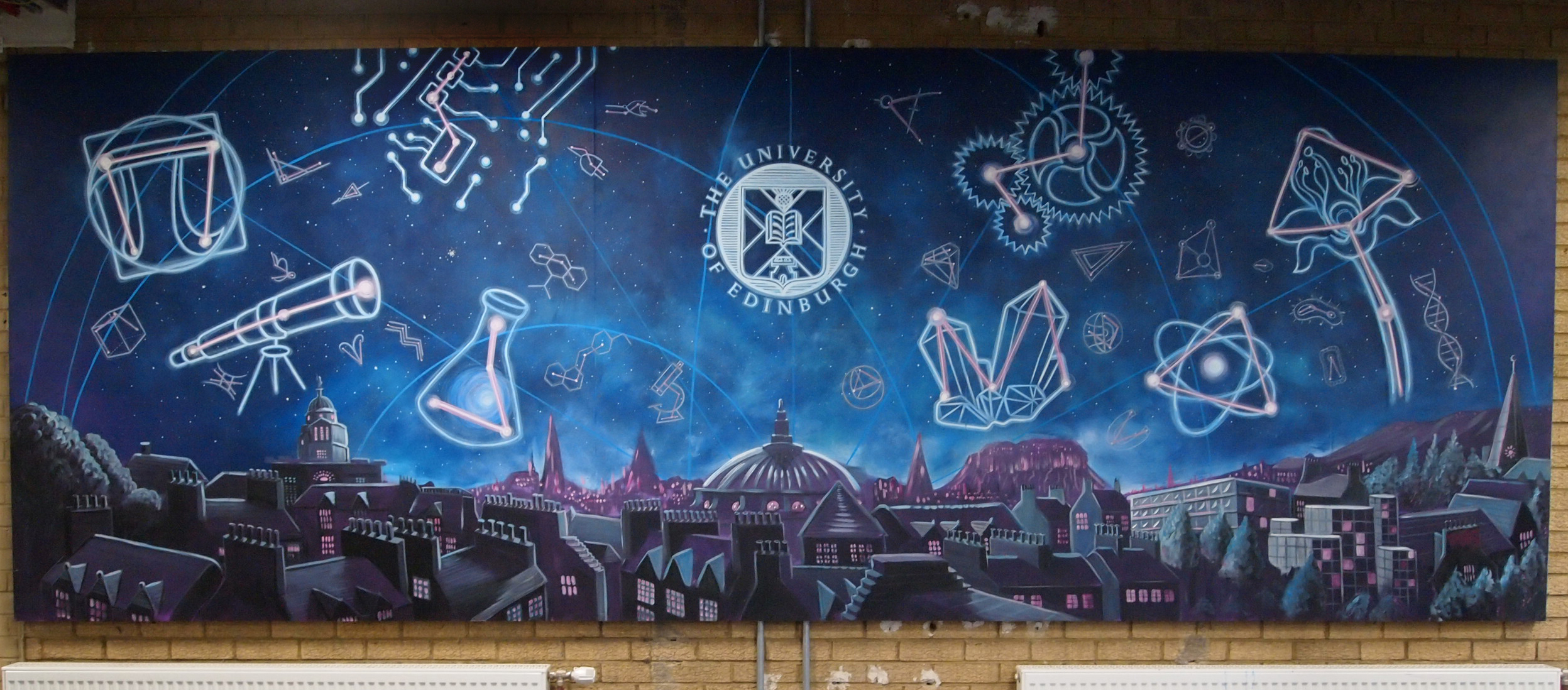  "Edinburgh University Mural"  Collaborated with Calum Carr, Shona Hardie and Tom Raitt.