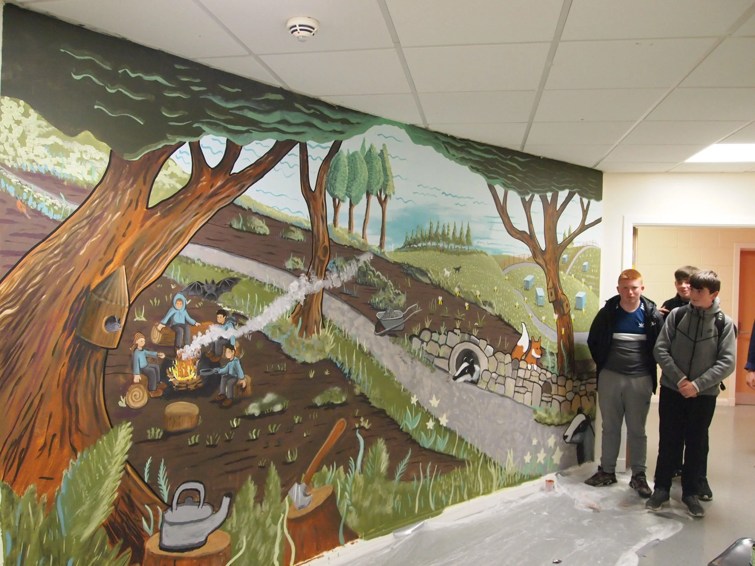 "Coatbridge  School mural workshop" 