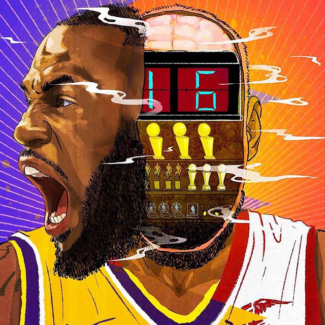 First time you won&rsquo;t see @kingjames in the @nba finals since 2011.
It was amazing to see a player to play 8 straight years in the finals.
#illustration #illustrator #art #artwork #LebronJames #King #lakers #editorialillustration #artdirection #