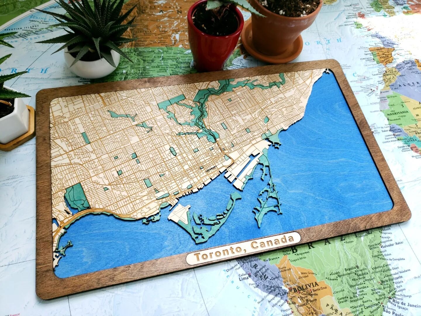 Wooden Map of Portland, Oregon — WoodScape Maps - 3D Wood Maps