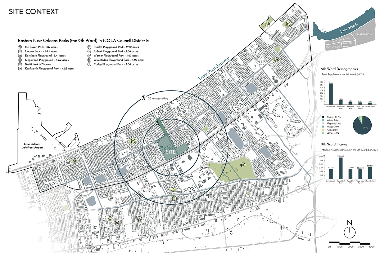 Context map - Little Woods neighborhood