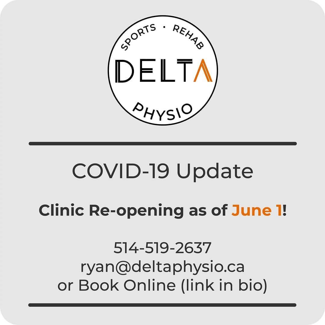 🎉🎉 Great news!! The clinic will re-open as of June 1st 🎉🎉 If your appointment was cancelled due to the restrictions rest assured that I will be contacting you in the coming days to reschedule.

Thank you all for your patience and support and look