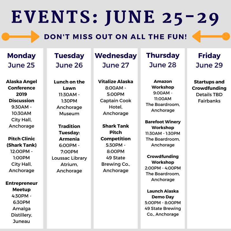 Event Line-up for June 25-29!