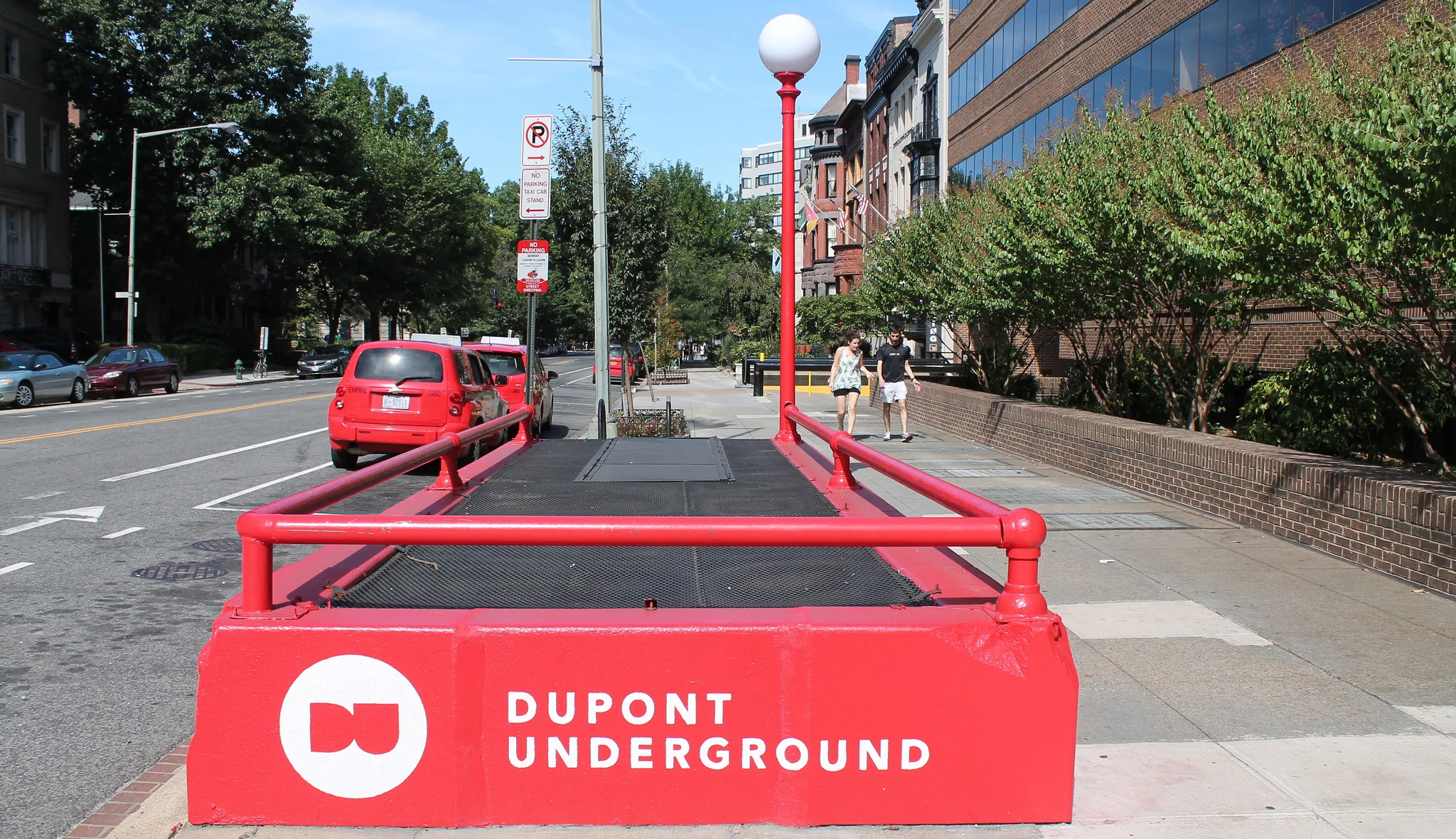 The iconic Capital Transit sidewalk entrances have been repainted red. Photo: Elvert Barnes /CC BY-SA 2.0