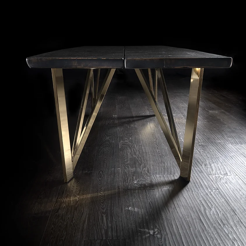 Live Edge Table L620 - Geometrica Base — Artitalia Group