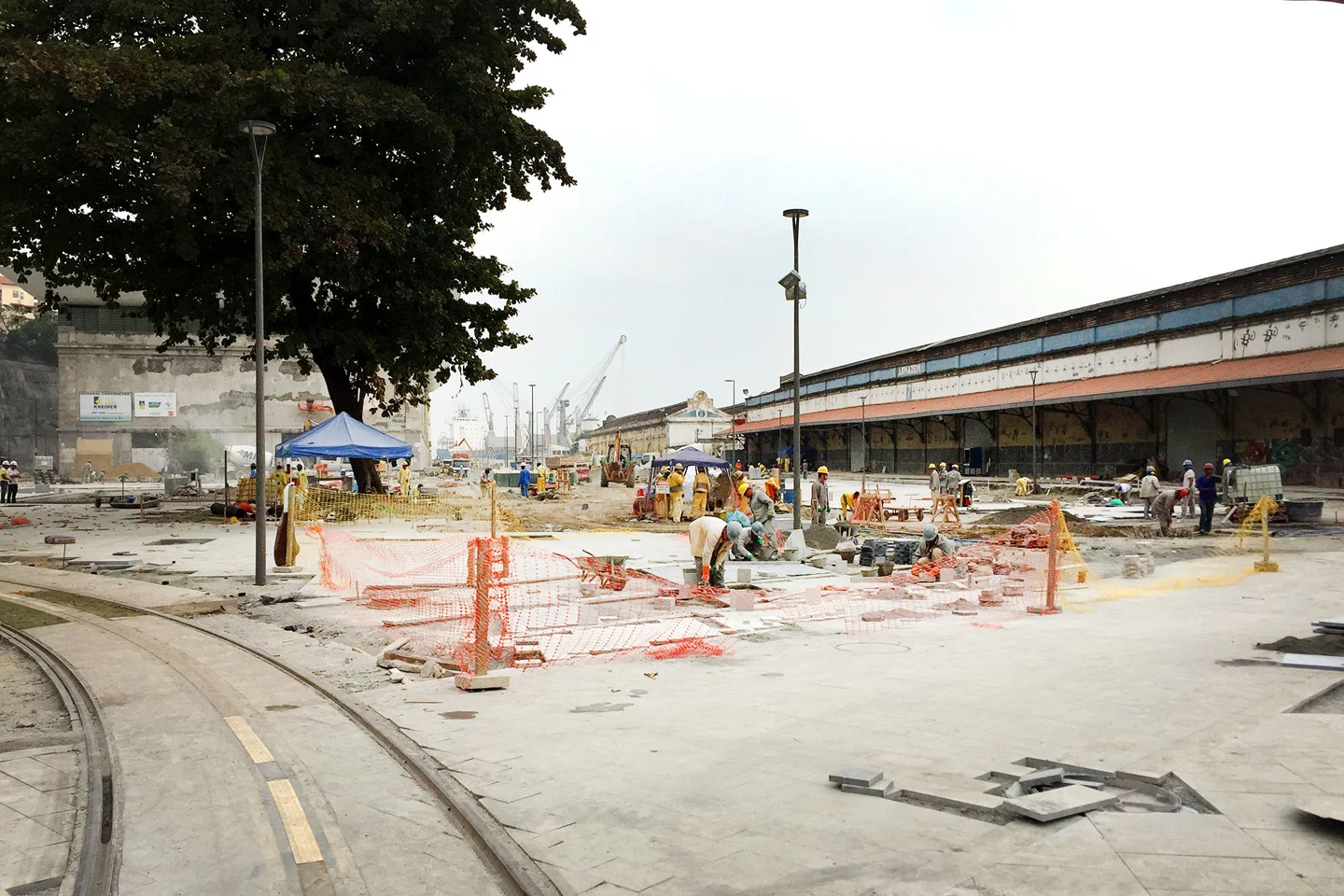 Construction site at Rio de Janeiro port area