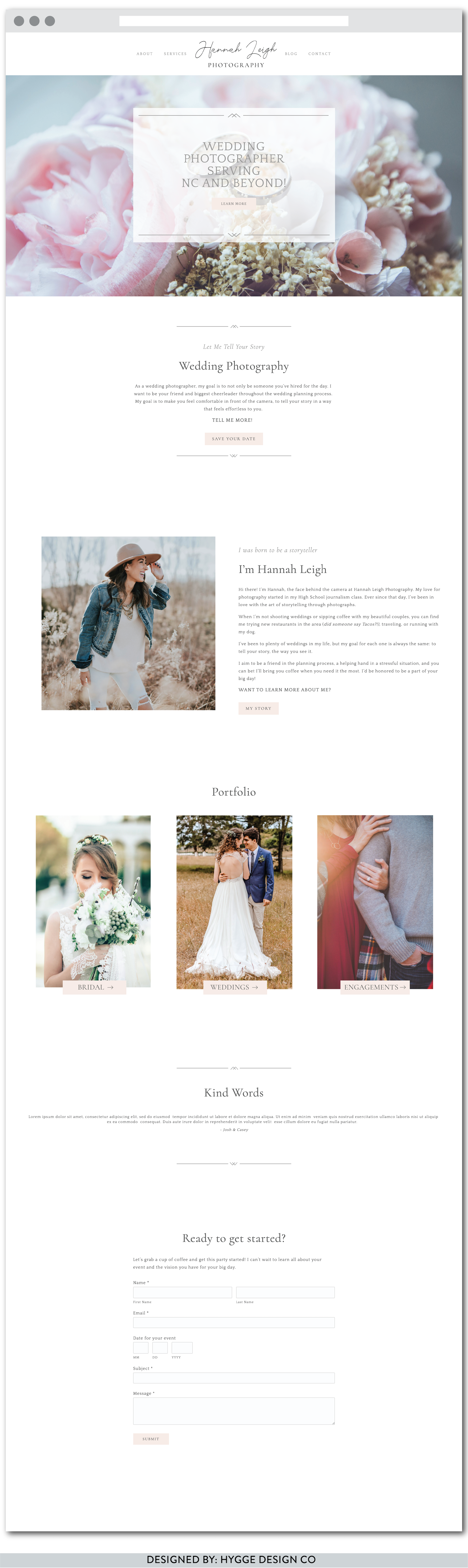 Hannah Leigh by Hygge Design Co website