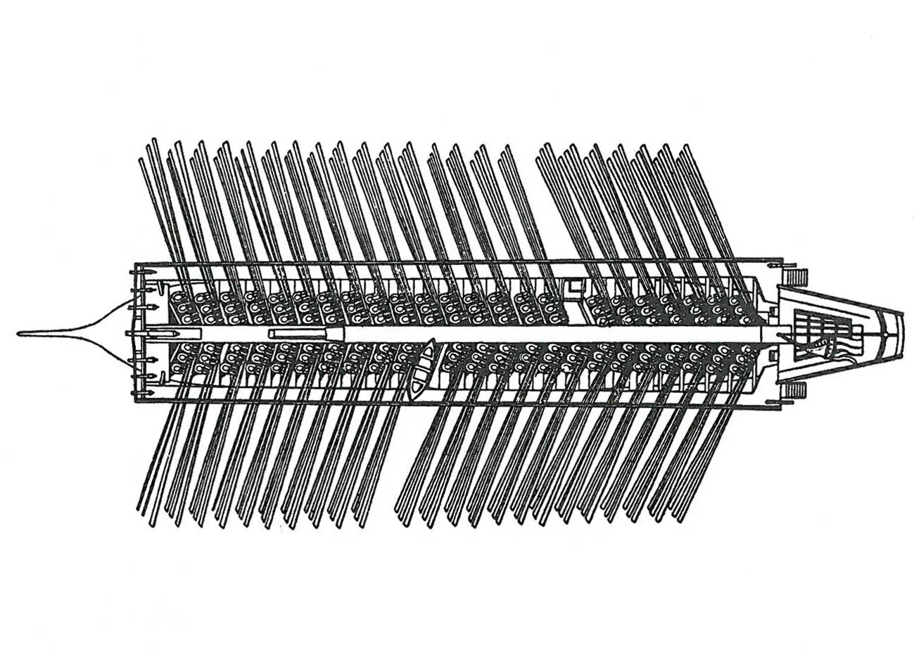 DRAWING OF HISTORIC GALLEY