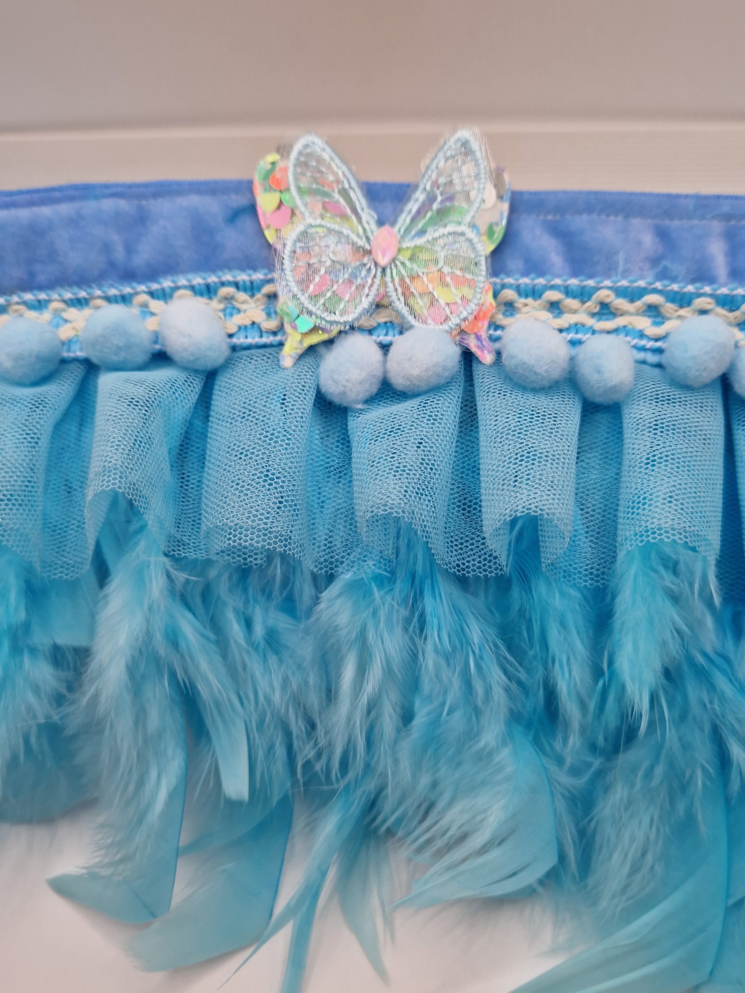 Blue Butterfly Collar Frill