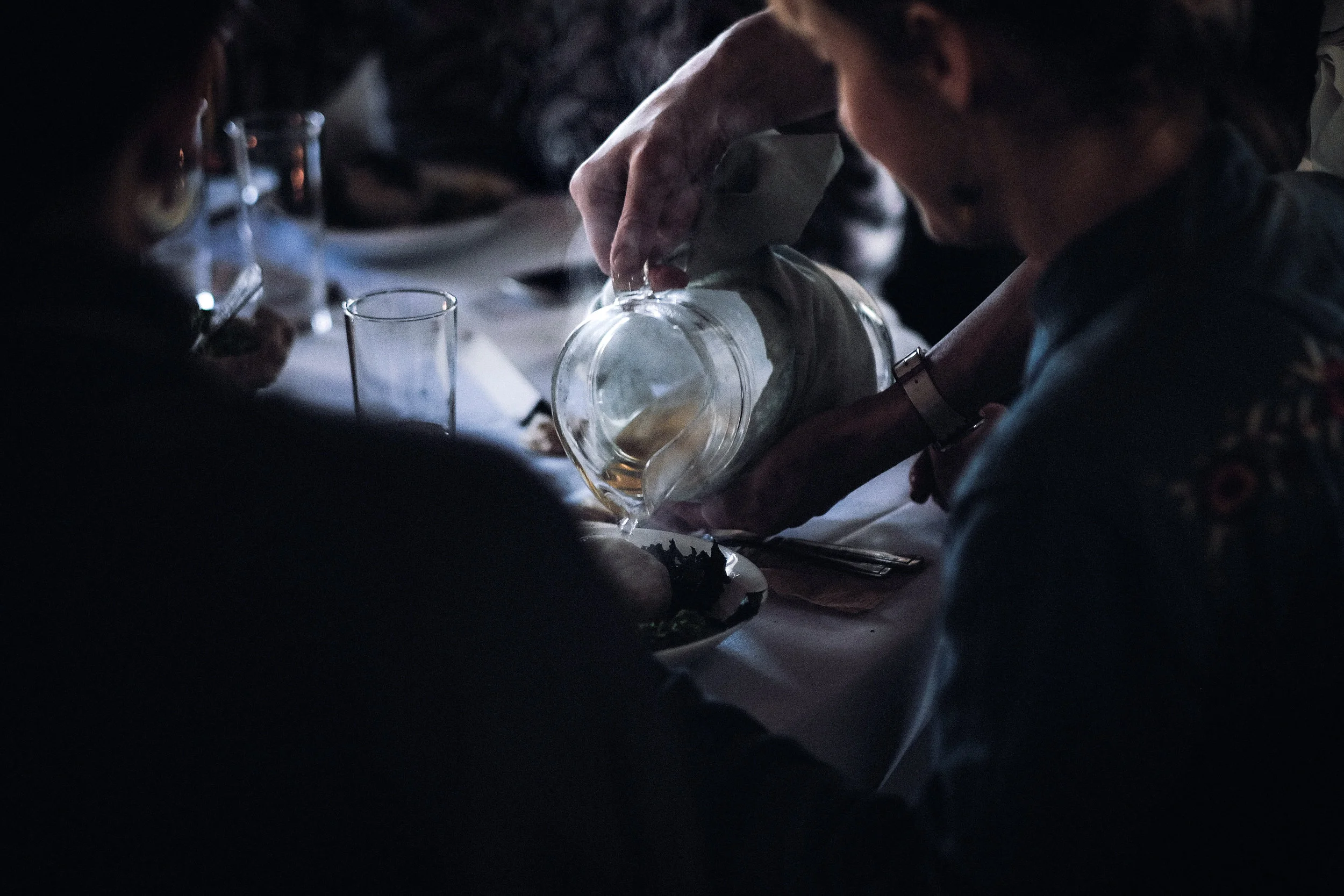 ‘A Sip of Ocean’ - Dashi made with British kombu kelp, mushrooms and mineral water. Edible Coastlines, 2018. Lunch experience at Hestercombe Gardens in collaboration with Natasha Rosling.