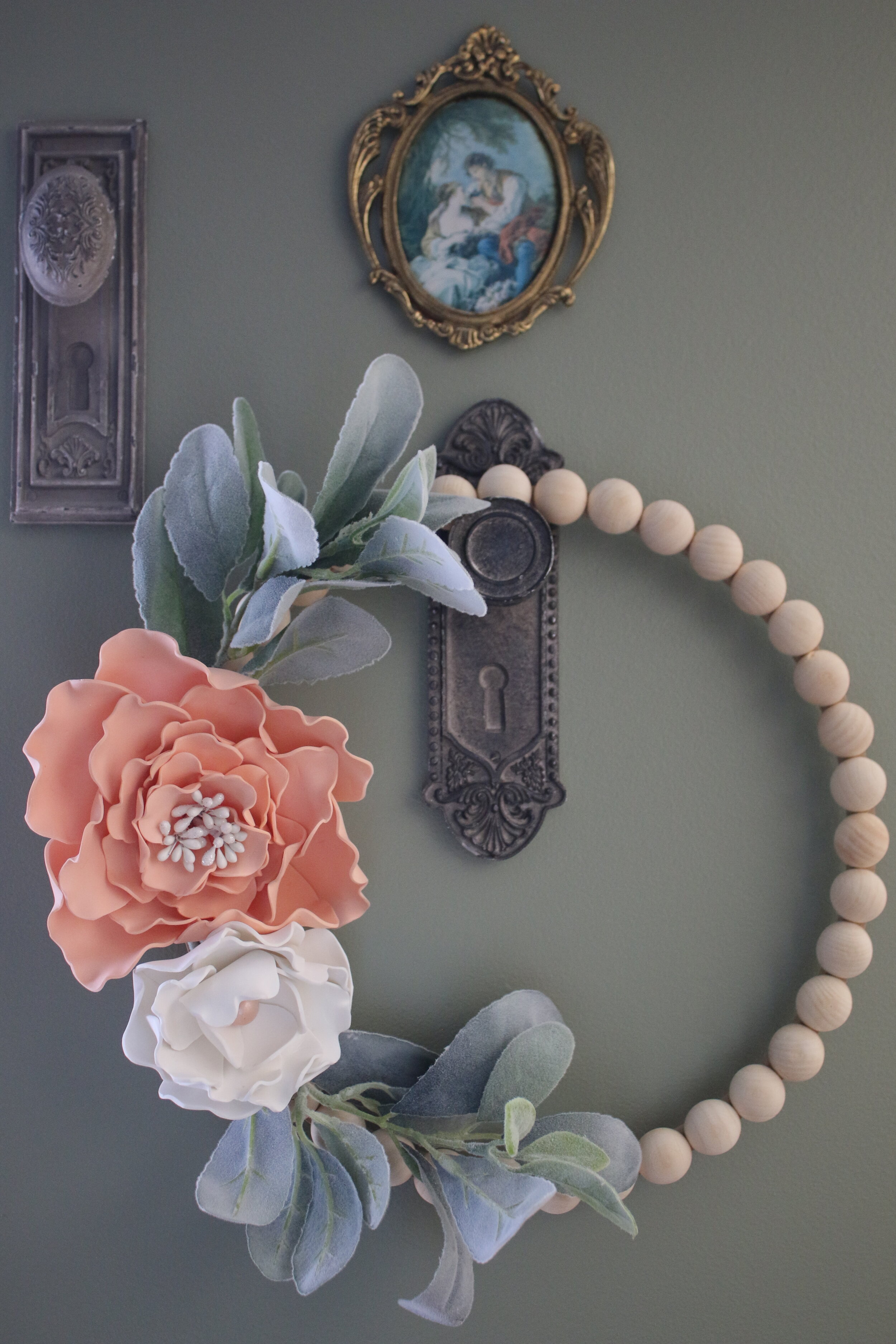 Foam flower wreath