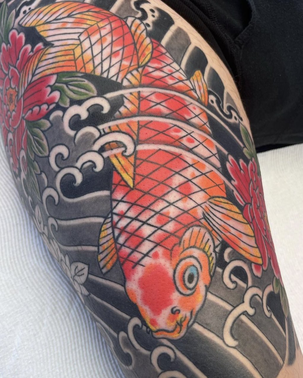 Koi and Water tattoo by Tomtom Auckland NZ.jpg