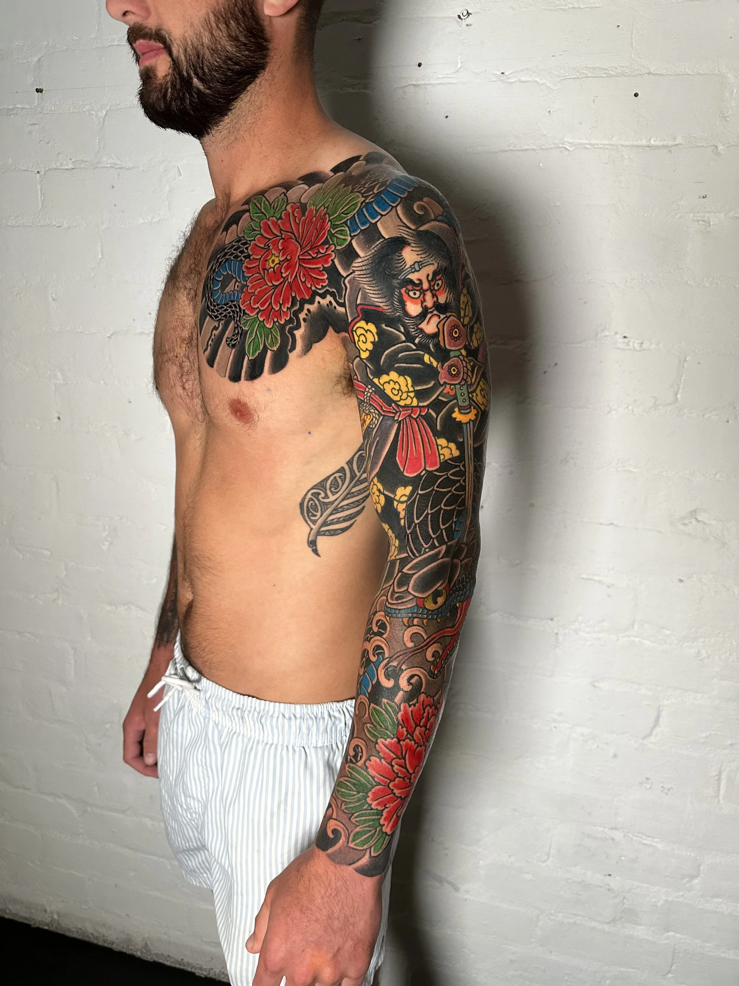 Creating a sleeve of Wada Heita Tanenaga Killing a Python